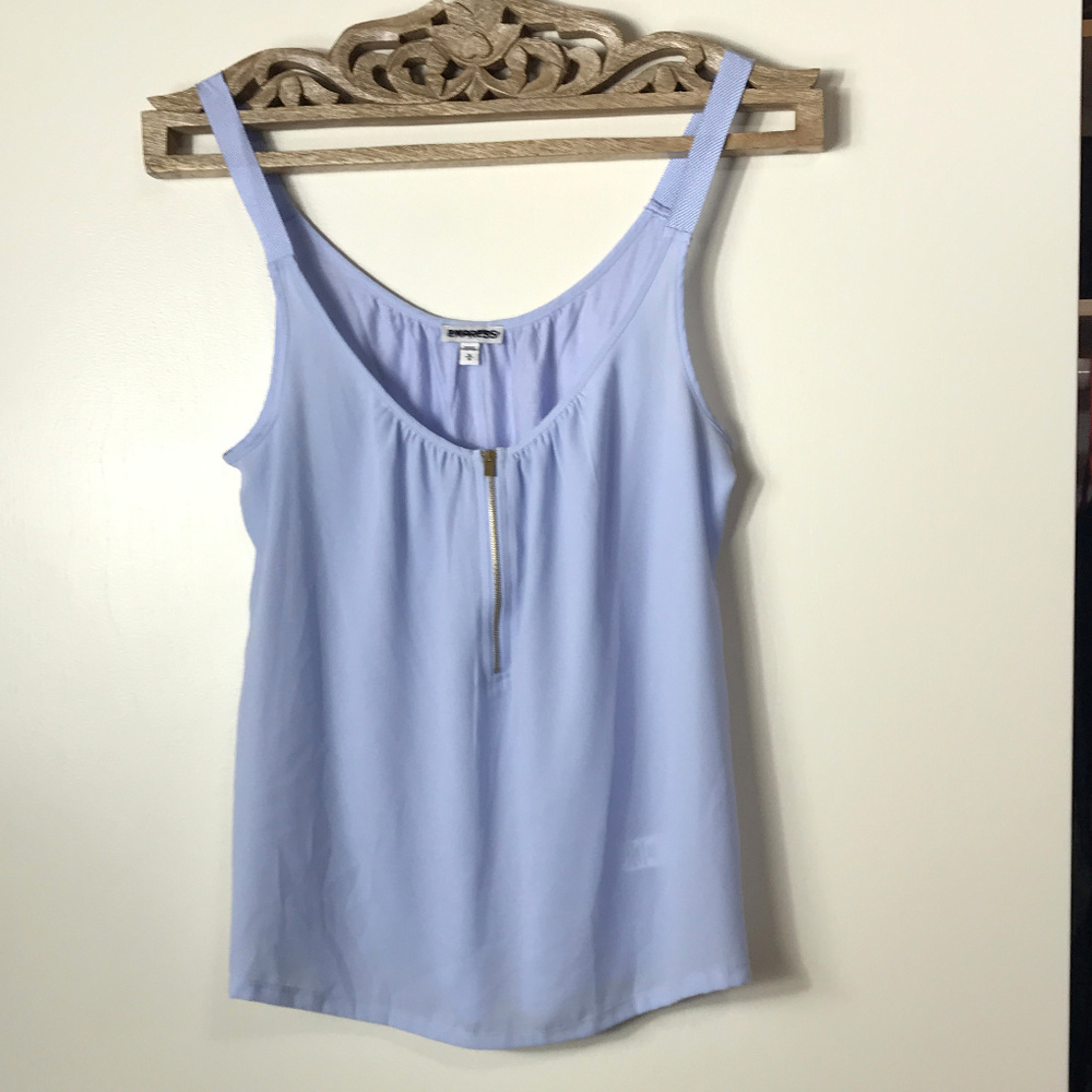 ๐ CC EXPRESS Lilac Exposed Zipper Tank Top - Picture 4 of 7